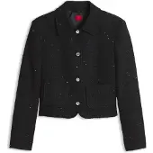 HUGO Agesina 10282693 Red Blazer Noir 44 Femme