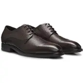 BOSS Derbies en cuir grainé confectionnées en Italie