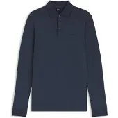 BOSS Polo à manches longues en coton interlock avec logo
