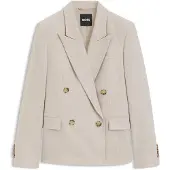 BOSS Blazer Regular croisé en flanelle chinée