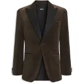 BOSS Veste de smoking Slim en velours de coton