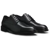 BOSS Derbies en cuir grainé à bout rapporté