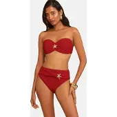 Love & roses Hauts de bikini or / rouge
