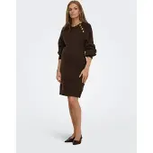ONLY Maternity Robes en maille 'OLMEmma' marron
