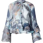 GUESS Chemisier 'W6BH45W4235' bleu chiné