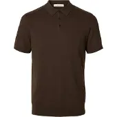 Selected T-Shirt 'SLHBerg' brun foncé