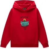 Napapijri Sweat 'Flein' bleu cyan / rouge / noir / blanc