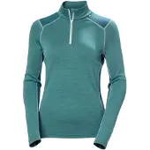 Helly Hansen Lifa Merino poids moyen 1/2 zip, femme, vert
