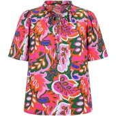 Usha Chemisier mélange de couleurs / rosé