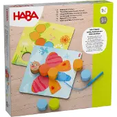 Haba Jeux 'Fädelspiel Holztiere' mélange de couleurs