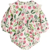 Next Barboteuse / body vert gazon / rose / blanc