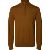 Selected Pull-over 'SLHTRAY' marron