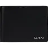 Replay Cuir porte-monnaie Wallet Silver Black noir