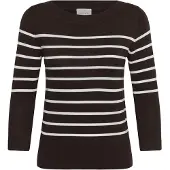 Kaffe Pull-over moka / blanc