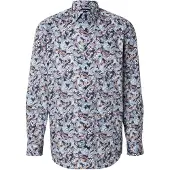 Olymp Chemise marine / bleu-gris / marron / blanc