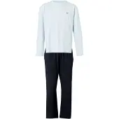 Tommy Hilfiger Underwear Pyjama long bleu marine / bleu clair / rouge cerise