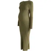 Next Robes en maille vert