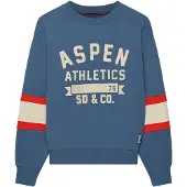 Superdry Sweat-shirt 'Aspen Athletics Preppy Ski' saphir / rouge orangé / blanc naturel
