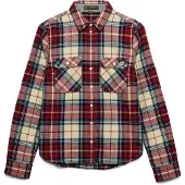 Superdry Chemisier bleu foncé / rouge / rouge foncé / blanc