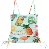 Next Haut de tankini jaune foncé / menthe / vert foncé / orange foncé