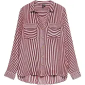 Vero Moda Chemisier 'VMBUMPY' lie de vin / blanc