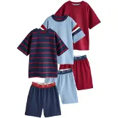 Next Pyjama bleu marine / bleu clair / rouge / blanc