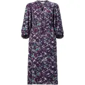 Rich & royal Robe-chemise beige / bleu outremer / émeraude / violet foncé