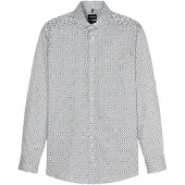 Olymp Chemise bleu clair / marron / gris argenté / blanc