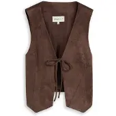 Tom Tailor DENIM Gilet de costume brun foncé