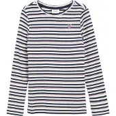 s.Oliver T-Shirt bleu marine / rose / blanc
