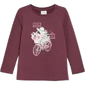s.Oliver T-Shirt bleu clair / jaune clair / bordeaux