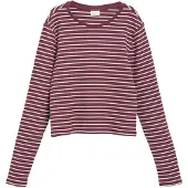 s.Oliver T-Shirt bordeaux / blanc