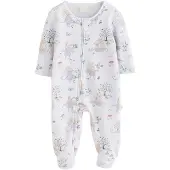 Next Pyjama beige / vert / violet pastel / blanc