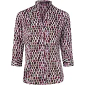 Franco Callegari Chemisier vert / rose / rouge / blanc