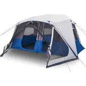 vidaXL Tente de camping avec LED 10 personnes bleue