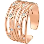 Hey Happiness Bague 'Multi Band Crystal' or rose