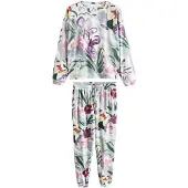 Next Pyjama vert pastel / vert foncé / violet / rose ancienne