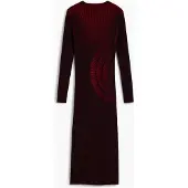 Desigual Robes en maille rouge / noir