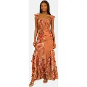 Lipsy Robe olive / abricot / orange clair / rose foncé