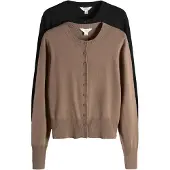 The Set Cardigan noisette / noir