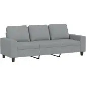 Super Merchant Canapé à 3 places Gris clair 180 cm Tissu