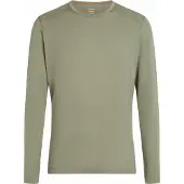 Icebreaker - Première couche en laine de mérinos - M Merino 200 Oasis LS Crewe Lichen pour Homme en Laine - Taille M - Kaki