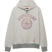 Superdry Sweat-shirt 'Athletic Essentials' gris chiné / rouge cerise