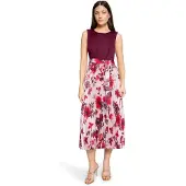 Vera Mont Robe de cocktail chocolat / rouge / bourgogne / blanc
