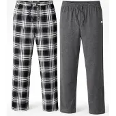 PANTONECLO Pyjama long 'Men’s Night Wear Long Pajama- 2 PCS' noir