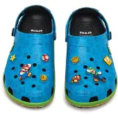 Crocs Sabots 'Super Mario' azur / jaune / vert clair / rouge