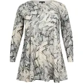 Yoek Tunique écru / gris / anthracite
