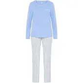 LASCANA Pyjama bleu / blanc