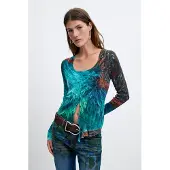 Desigual Cardigan 'M. C. Lacroix' bleu / aqua / rouille