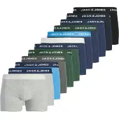 Jack & Jones Boxers 'JACBENJA' bleu marine / gris clair / vert gazon / noir